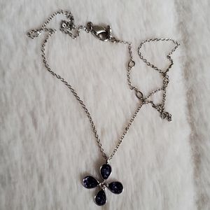 Swarovski Purple Flower Necklace